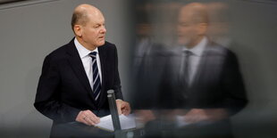 Olaf Scholz am Rednerpult