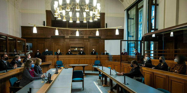 Gerichtssaal des Tiergartenmord-Prozesses