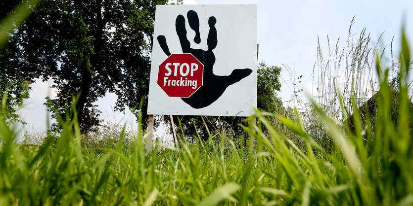 Schild mit der Aufschrift Stop Fracking