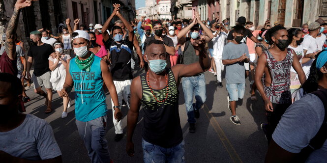 Proteste in Havana, Kuba, Juli 2021