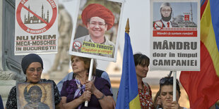 Demonstranten in Bukarest