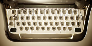 Die Tastatur einer Schreibmaschine