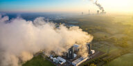 Luftansicht des Gasturbinen-Kraftwerks Hamm