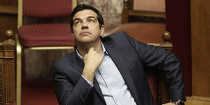 Alexis Tsipras im Parlement in Athen