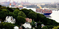 Blick über Blankenese in Hamburg