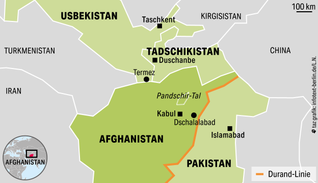 Karrte von Afghanistan und seinen Nachbarstaaten
