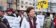 Protestaktion mit der Ärztin Kristina Hänel