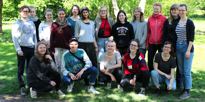 Gruppenfoto von den Herausgebern einer Leipziger Studierendenzeitung