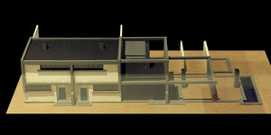 Architekturmodell eines Hauses der Siedlung Dessau-Törten
