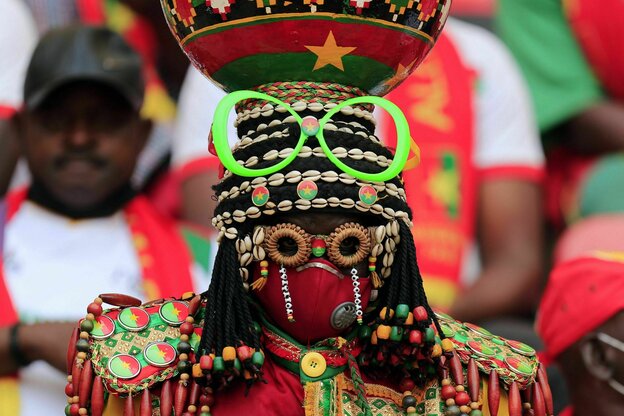 Ein Fan aus Äthiopien beim Africa Cup of Nations