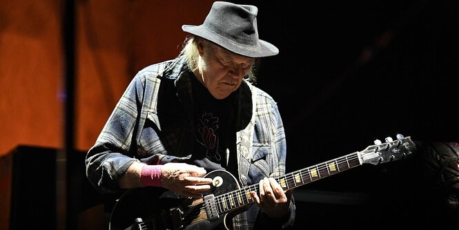 Neil Young während eines KOnzerts