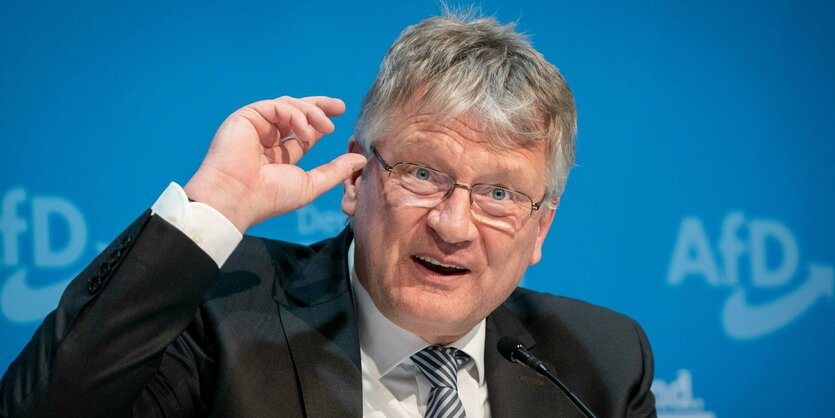 : Jörg Meuthen bei einer Pressekonferenz