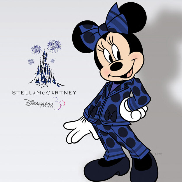 Minnie Mouse im blau-schwarzen Hosenanzug Minnie Mouse im blau-schwarzen Hosenanzug