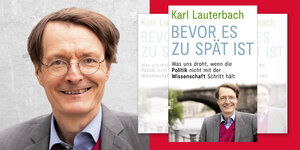 links der Autor: Karl Lauterbuch, rechts das Cover des Buches