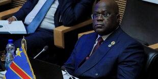 Kongos Präsident Felix Tshisekedi beim AU-Gipfel in Addis Abeba, Samstag