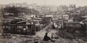 Barackensiedlung in Paris im 19. Jahrhundert