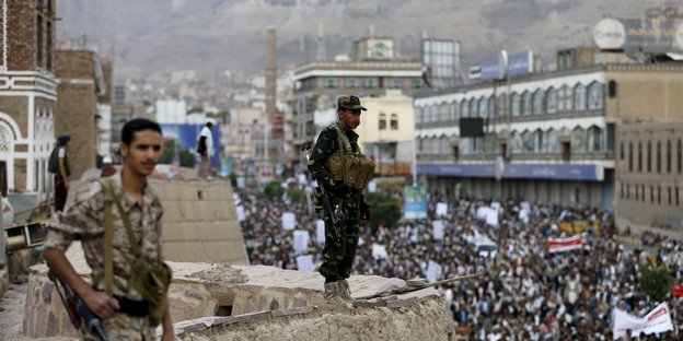 Demonstration der Huthi-Anhänger in Sanaa