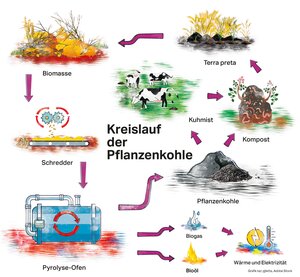 Der Kreislauf der Pflanzenkohle Der Kreislauf der Pflanzenkohle