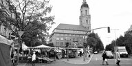 Altes Foto vom Wochenmarkt in Friedenau