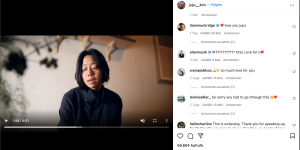 Frau in Video auf Instagram