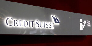 Schriftzug der Credit Suisse