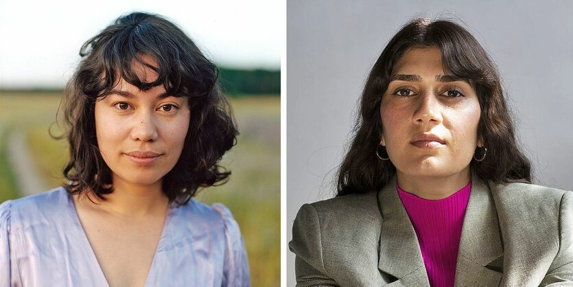 Portraitfotos von Lin Hierse und Fatma Aydemir.