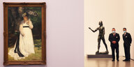 Ein Gemälde von Renoir und eine Skulptur von Rodin im Museum Folkwang.