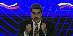 Venezuelas Präsident Nicolas Maduro hält eine Rede