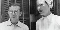 "Terror als Waffe": Jean-Paul Sartre mit Simone de Beauvoir 1950 in Dakar.