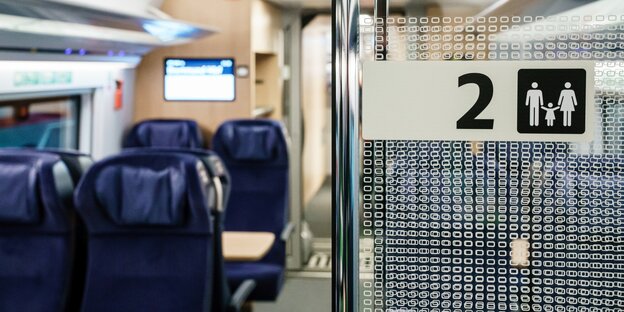 Blick in das Abteil des neuen ICE 3neo Zug