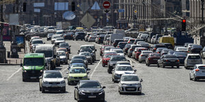 Verkehrsstau in Kiew