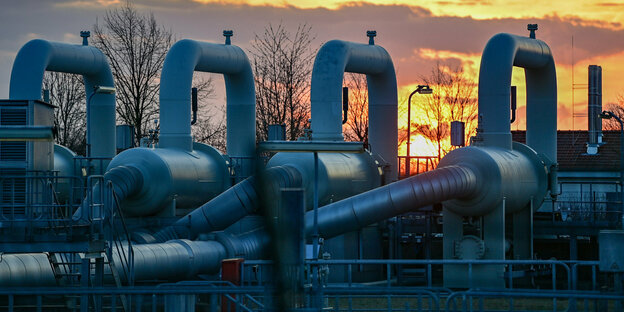 Verdichterstation einer Erdgas-Pipeline