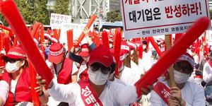 Prostituierte in Südkorea demonstrieren für die Abschaffung des Prostitutionsverbotes