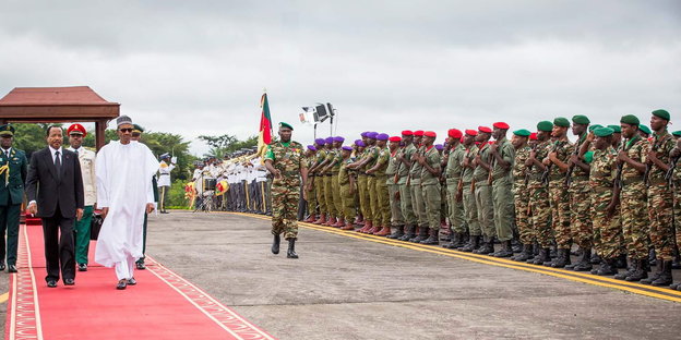 Kameruns Präsident Biya und Nigerias Präsident Buhari