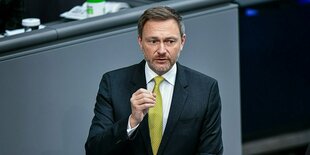 Christian Lindner im Bundestag