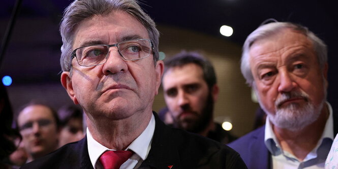 Jean-Luc Mélenchon und andere Männer