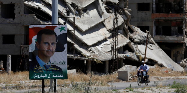 Zerstörtes Haus in Homs in Syrien 2021