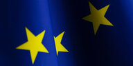 Teilstück der EU-Flagge mit 3 Sternen