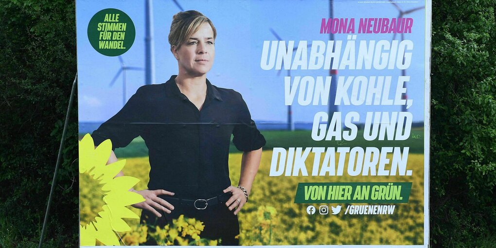 Wahlplakat von Mona Neubaur