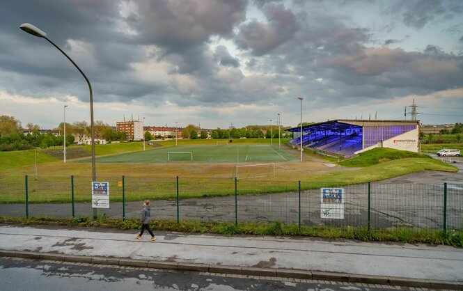 Ein Fußballplatz in Gelsenkirchen