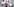 Foto der Band Painting: Die drei Bandmitglieder stehen vor einer Wand, auf sie werden Linien und geometrische Formen wie Kreise und Dreiecke per Videobeamer projiziert