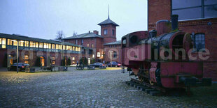 Das Foto zeigt den Innenhof des Landguts Stober südlch von Nauen in Brandenburg.