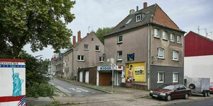 Triste Strassenszene in Gelsenkirchen-Beckhausen