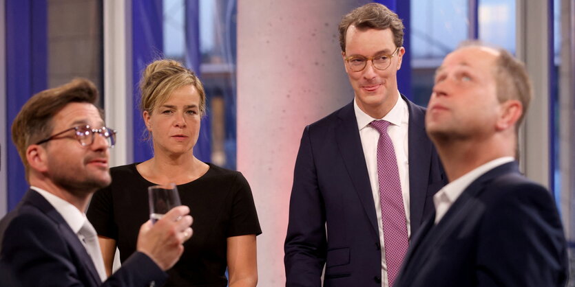 NRW Spitzenkandidaten im TV Studio