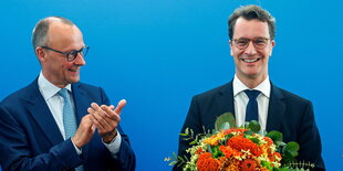 Friedrich Merz und Hendrik Wuest