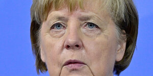 ein Porträt von Angela Merkel