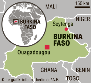Karte von Burkina Faso Karte von Burkina Faso