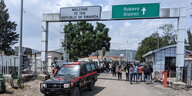 Grenzübergang in Goma von Kongo nach Ruanda