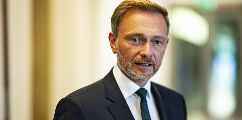 Finanzminister Christian Lindner im Bild zu sehen