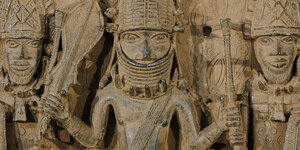 Detailaufnahme einer sogenannten Benin-Bronze